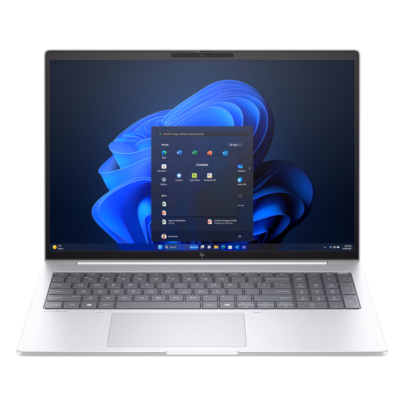 01_Machu_LaPaz_16_GlacierSilver_FrontOpen_Win11Pro_6428 HP EliteBook 8 G1i 16 notebook, CT3W6ES, 16"/U7/32GB/Int/1TB/W11P - Slika 1