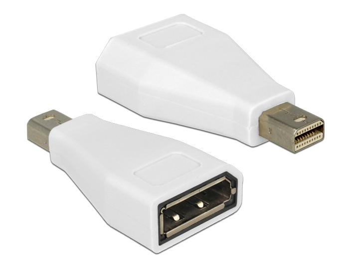 034356 Delock Adapter mini Displayport 1.2 Stecker > Displayport Buchse weiß - Slika 1