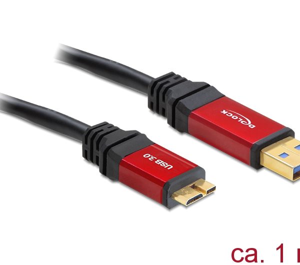 Delock Kabel USB 3.0 Typ-A Stecker > USB 3.0 Typ Micro-B Stecker 1 m Premium