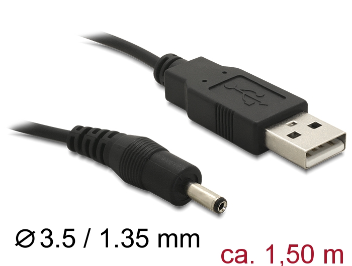 077825 Delock Kabel USB Power > DC 3,5 x 1,35 mm Stecker 1,5 m - Slika 1