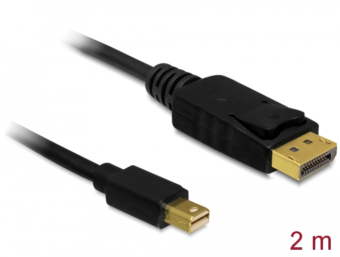 078011 Delock Kabel Mini Displayport 1.2 Stecker > Displayport Stecker 4K 2,0 m - Slika 1