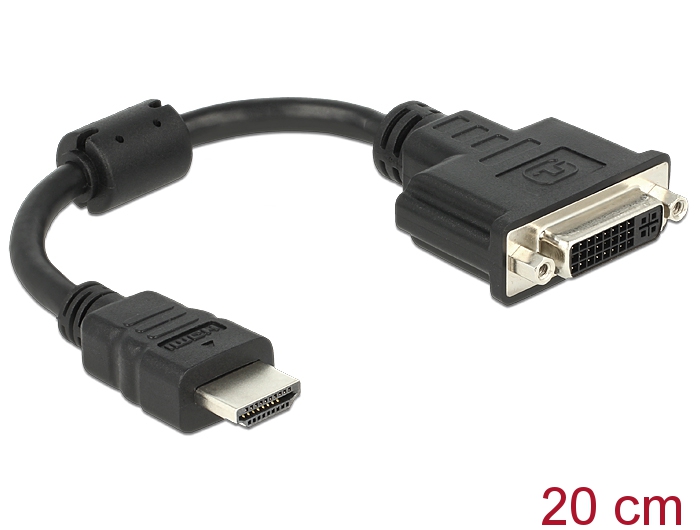 101372 Delock Adapter HDMI Stecker > DVI 24+5 Buchse 20 cm - Slika 1