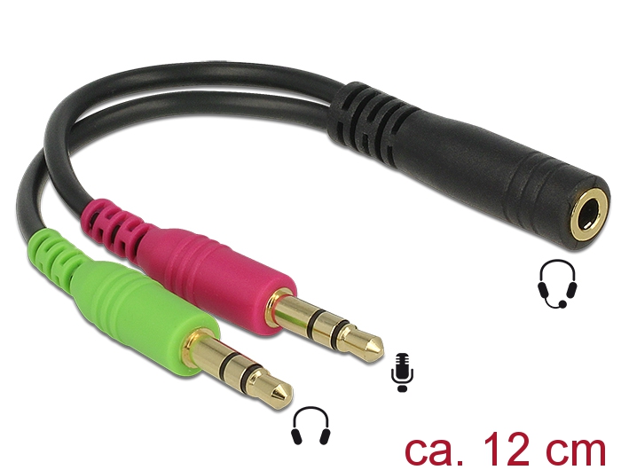 106387 Delock Adapter Klinkenbuchse 3,5mm > 2x Klinkenstecker 3,5mm - Slika 1