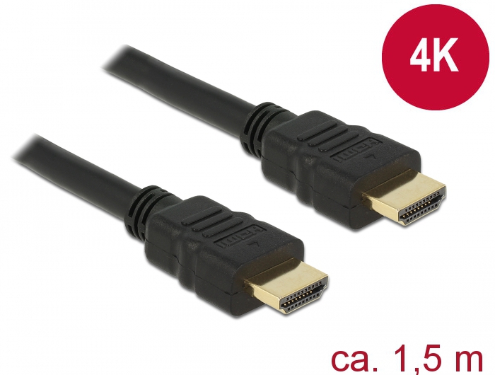 129234 Delock Kabel HDMI A Stecker > HDMI A Stecker 1,5 m - Slika 1