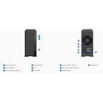 Synology DS124 DiskStation 1-bay NAS server, 2.5"/3.5" HDD/SSD podrška, Wake on LAN/WAN, 1GB DDR4, 1×1GbE, 2×USB3.2 Gen1 - Slika 2