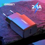 UGREEN zidni punjač 10.5W, 5V/2.1A, USB-A, crni - Slika 2