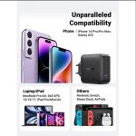 UGREEN GaN Tech zidni punjač 65W, 1×USB-A/3×USB-C, PD3.0/QC4.0+, crni - Slika 4