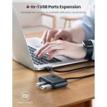 UGREEN 4-portni USB-A HUB 4xUSB-A 3.0, 1m, crni - Slika 4