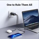 UGREEN GaN II Tech zidni punjač 65W, 1×USB-A/2×USB-C, PD3.0/QC4.0+, crni - Slika 2