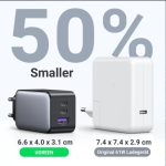 UGREEN GaN II Tech zidni punjač 65W, 1×USB-A/2×USB-C, PD3.0/QC4.0+, crni - Slika 4