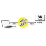 Roline VALUE Ultra HD 8K HDMI v2.1 kabel sa mrežom, M/M, crni, 0.5m - Slika 4