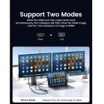 UGREEN 10-portni USB-C HUB 3×USB-A 3.0, 1xUSB- C PD, VGA, 4K, HDMI, 1xG-LAN, 1xSD, 1xTF, 3.5mm, sivi - Slika 4