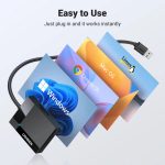 UGREEN čitač memorijskih kartica, USB 3.0, TF/SD/CF/MS kartice, 50cm, crni - Slika 4