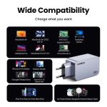 UGREEN Nexode Pro Mini FC zidni punjač 100W, 2x USB-C, USB-A, USB-C kabel, GaN, sivi - Slika 3