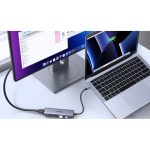 UGREEN 5-portni USB-C HUB 3x USB-A 3.2, 1xUSB-C PD, 1xHDMI 4K 30 fps, sivi - Slika 2