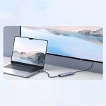 UGREEN 5-portni USB-C HUB 3x USB-A 3.2, 1xUSB-C PD, 1xHDMI 4K 30 fps, sivi - Slika 3