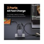 UGREEN Nexode Pro zidni punjač 65W, 2x USB-C, USB-A, USB-C kabel, GaN, sivi - Slika 2