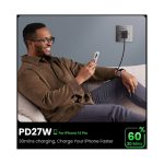UGREEN Nexode Pro zidni punjač 65W, 2x USB-C, USB-A, USB-C kabel, GaN, sivi - Slika 4