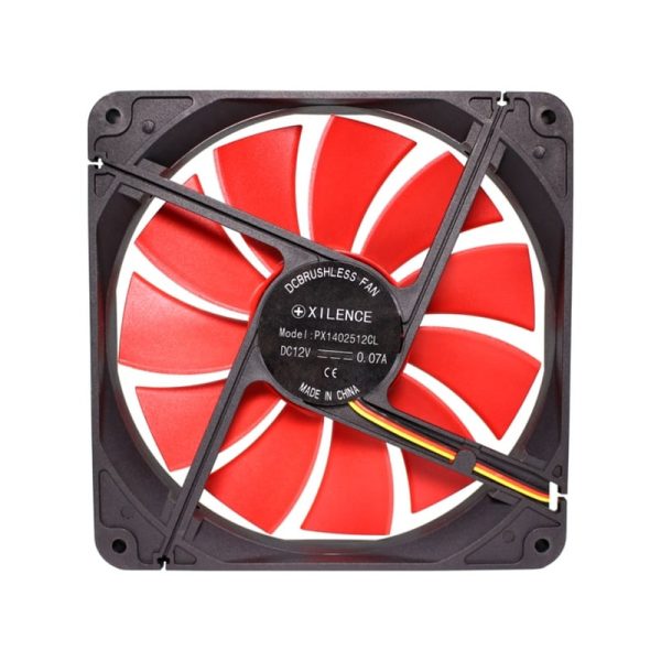 Xilence hladnjak za kućište 120×120×25mm, PWM, crno/crveni