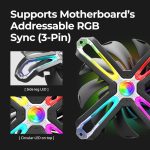Zalman ZM-SF120 hladnjak za kućište 120×120×26mm, RGB, FDB Bearing, crni - Slika 4