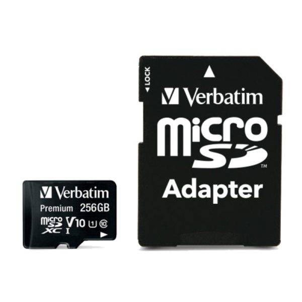 Verbatim memorijska kartica Premium Micro SDXC Secure Digital 256GB Class 10 + adapter