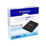 Verbatim CD/DVD Slimline vanjski snimač, M-Disc kompatibilan, USB3.2/USB-C, crni - Slika 5