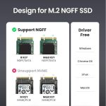 UGREEN vanjsko kućište, SSD M.2 SATA 2230-2280 B-Key, USB 3.0