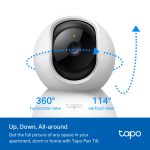 TP-Link Tapo C200P2 kamera FHD, H.264, 360°/114° Pan/Tilt, Advanced Night Vision, microSD, dvosmjerni audio, detekcija pokreta, Wi-Fi, Tapo app