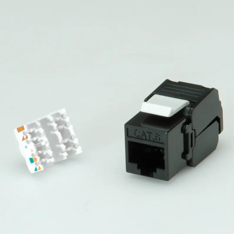 Roline RJ45 Keystone konektor Cat.6/Class E, UTP (tool-free), crni ...