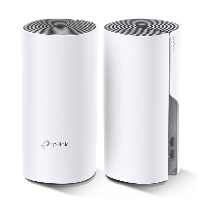 161211-57_Deco-E4-2_02 TP-Link AC1200 Deco E4 (2 pack) Mesh Wi-Fi, Dual-Band 300Mbps/867Mbps (2.4GHz/5GHz), 2×LAN, 2×interna antena, Deco App - Slika 1