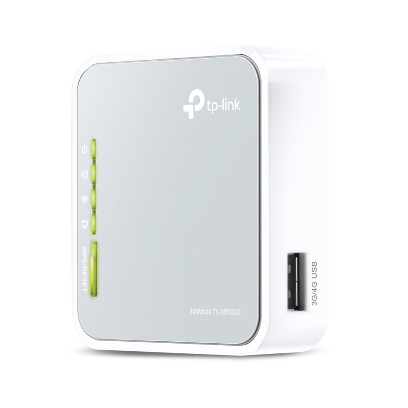 161667-57_TL-MR3020-_02 TP-Link bežični prijenosni N 3G/4G usmjerivač (Router) 150Mbps (2.4GHz), 802.11n/g/b, LAN/WAN, USB2.0 za 3G/4G modem, interna antena - Slika 1