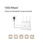 TP-Link AV1000 Powerline Gigabit mrežni adapter, 1000Mbps, dodatna strujna utičnica, HomePlug AV2 (duplo pakiranje)