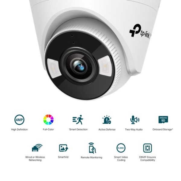 TP-Link VIGI C440-W kamera 2K 4MP, H.265+, 4mm leća, RJ45, Night Vision, microSD, detekcija pokreta, vodootporna IP66, VIGI app