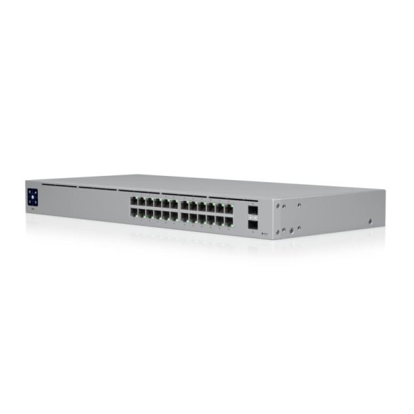 Ubiquiti UniFi Managed 24-port Gigabit Switch, 2×1G SFP, Rack 1U (USW-24)