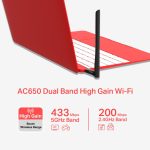 Mercusys AC650 bežični High-Gain Dual-Band USB adapter, 200Mbps/433Mbps (2.4GHz/5GHz), 802.11a/b/g/n/ac, 5dBi antena - Slika 2