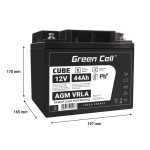 Green Cell (AGM23) baterija AGM 12V/44Ah