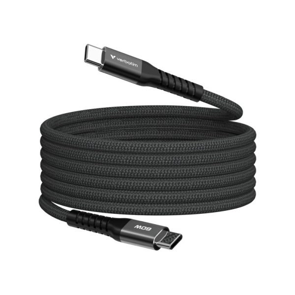 Verbatim Sync & Charge Magnetic kabel USB-C na USB-C 60W 120 cm - crni
