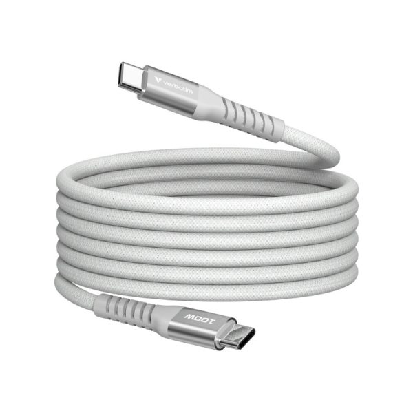 Verbatim Sync & Charge Magnetic kabel USB-C na USB-C 100W 120 cm - sivi