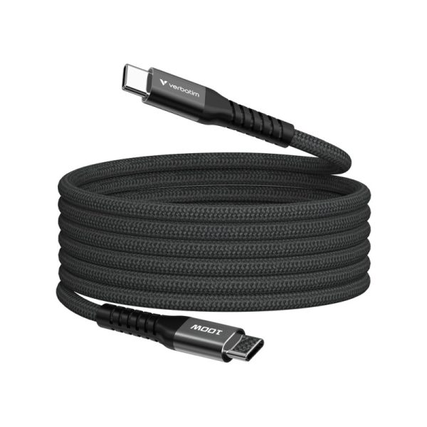 Verbatim Sync & Charge Magnetic kabel USB-C na USB-C 100W 120 cm - crni