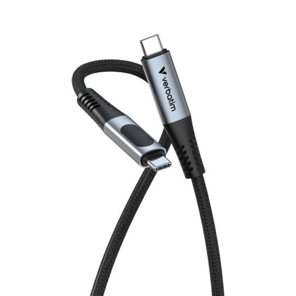 Verbatim Sync & Charge kabel USB-C na USB-C, USB4, 240W 40 Gbps zaslon 120 cm