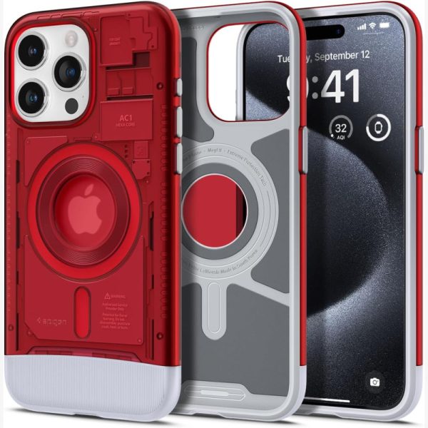 Spigen Classic C1 MagSafe, ruby - iPhone 15 Pro (ACS06744)