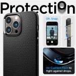 Spigen Liquid Air, zaštitna maska za telefon, mat crna - iPhone 14 Pro - Slika 3