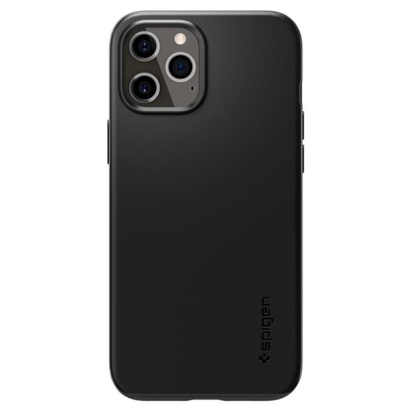 Spigen Thin Fit, zaštitna maska za telefon, crna - iPhone 12/Pro