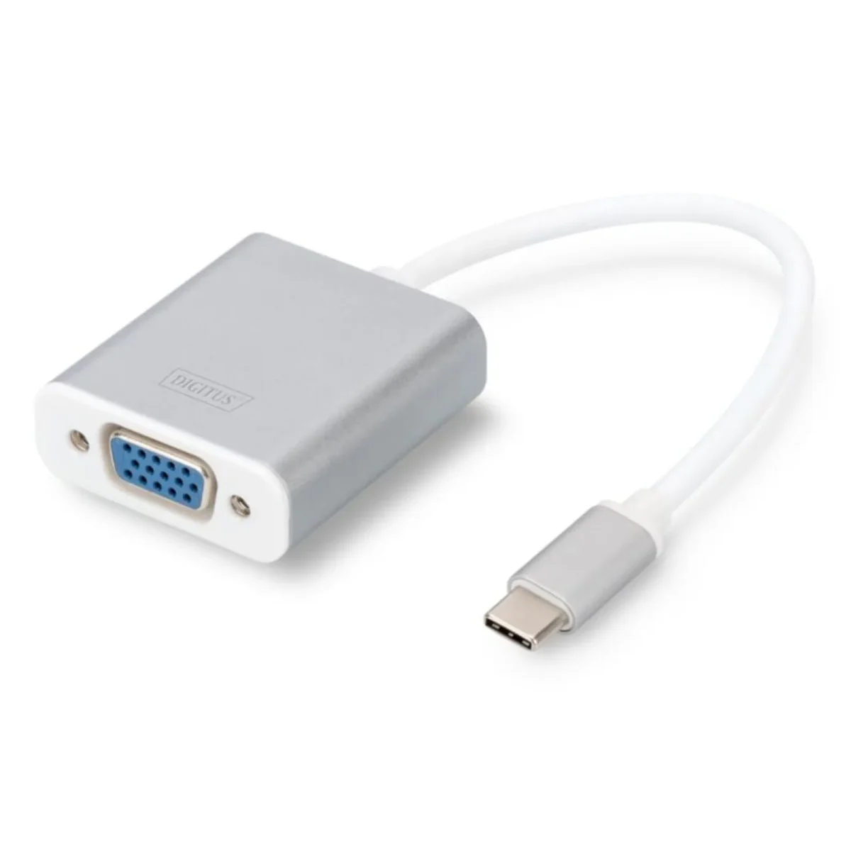 DIGITUS USB 3.0 Adapter 0,2m Typ-C zu VGA Grafik 1080p St./Bu. weiß - Slika 1