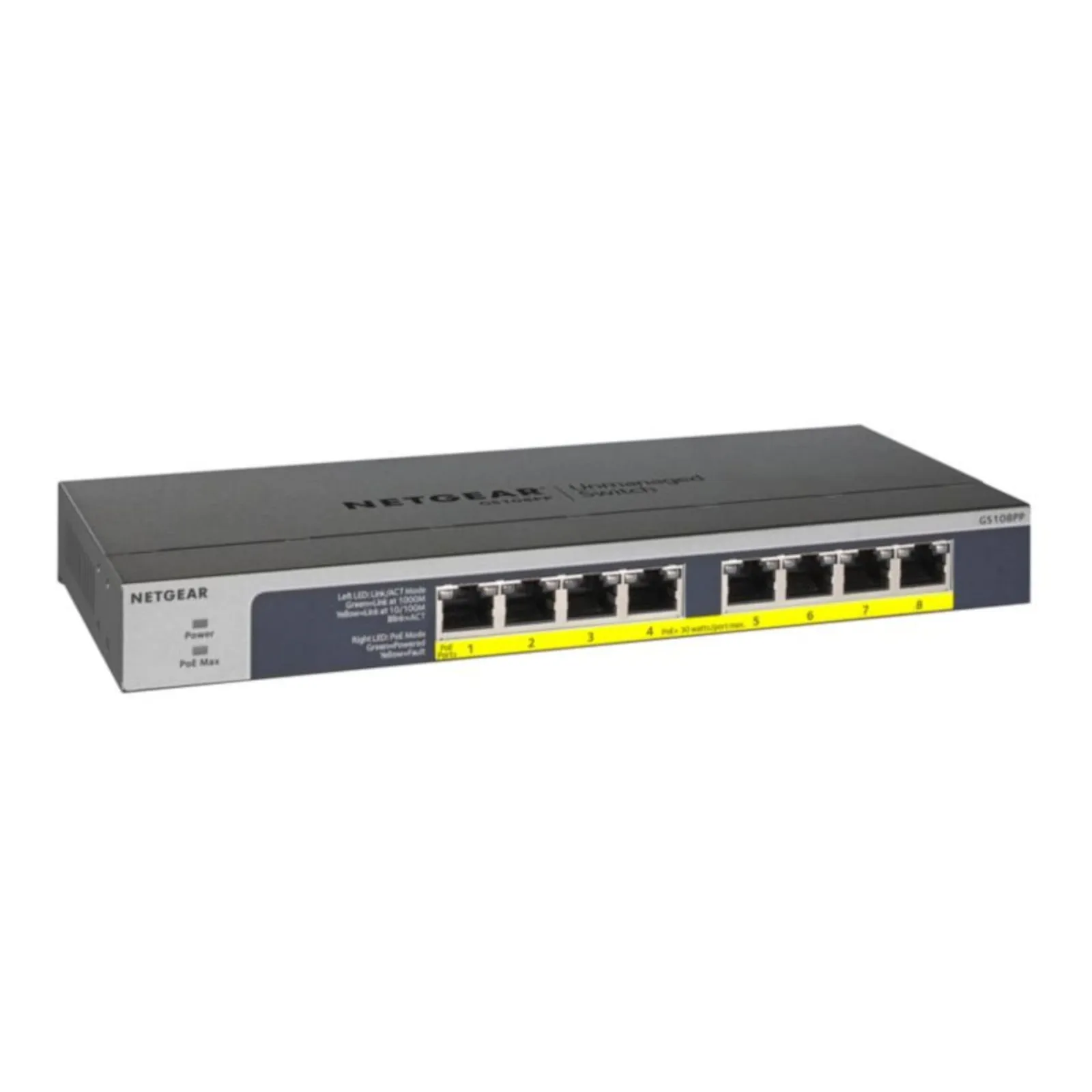 171103104218000601900046Q Netgear GS108PP 8-Port Gigabit Switch PoE+ unmanaged - Slika 1