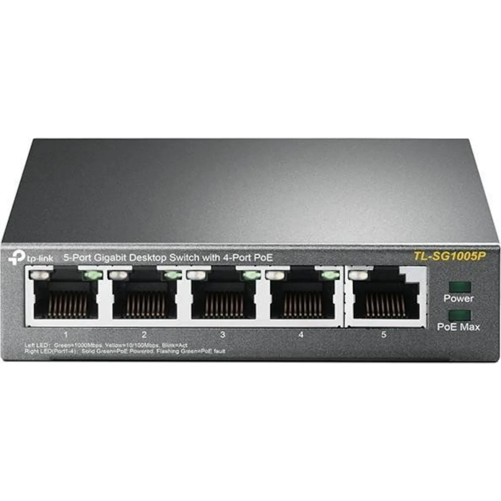 171213131557600501900046V TP-LINK TL-SG1005P 5x Port Desktop Gigabit Ethernet Switch Unmanaged PoE - Slika 1