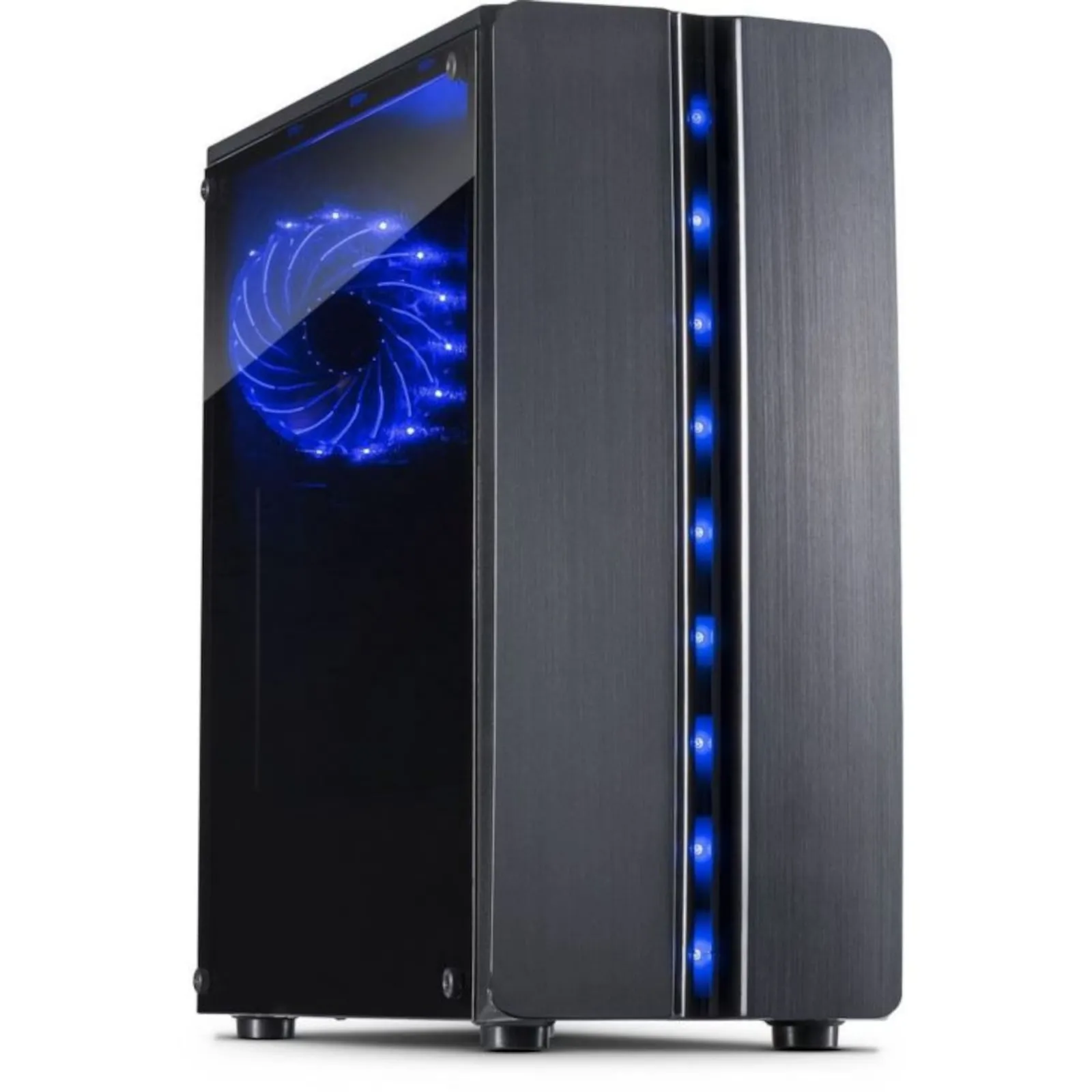 181228110114900801900077H Inter-Tech Thunder Midi Tower ATX Gaming Gehäuse Seitenfenster - Slika 1