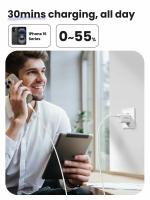 UGREEN zidni punjač 30W, USB-C, GaN, set, bijelii - Slika 4