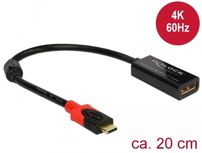 184458 Delock DisplayPort Adapter für einen USB Type-C Monitor 4K 60 Hz - Slika 1