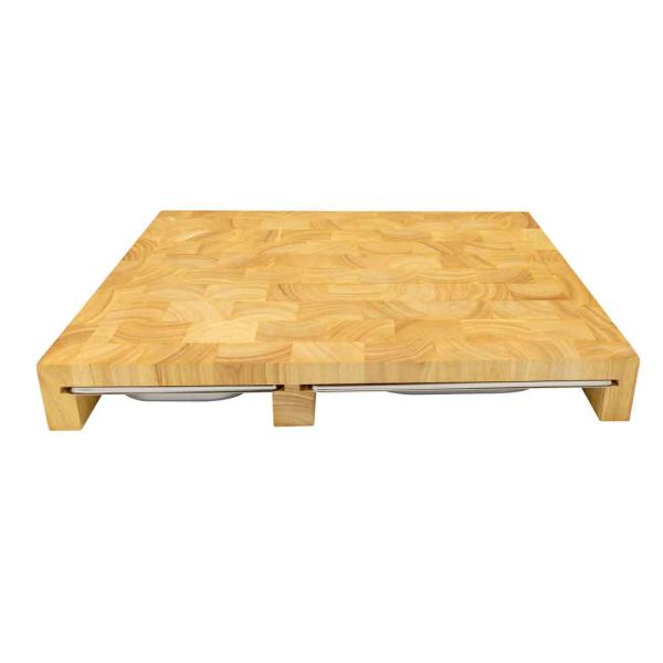 Continenta 4028 Schneidebrett, Holz, braun, 50 x 32,5 x 8 cm